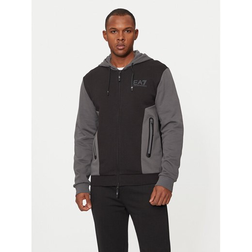EA7 Emporio Armani Bluza 6DPM34 PJVTZ 1200 Czarny Regular Fit ze sklepu MODIVO w kategorii Bluzy męskie - zdjęcie 182760010