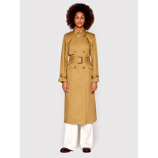 Ted Baker Trencz 256765 Brązowy Regular Fit ze sklepu MODIVO w kategorii Płaszcze damskie - zdjęcie 182760081