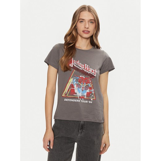 Noisy May T-Shirt Nate 27032258 Szary Regular Fit ze sklepu MODIVO w kategorii Bluzki damskie - zdjęcie 182760094