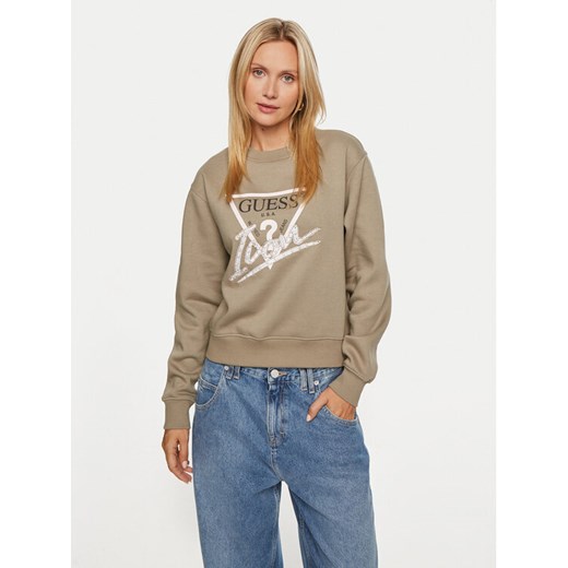Guess Bluza Icon W4YQ25 KB681 Zielony Relaxed Fit ze sklepu MODIVO w kategorii Bluzy damskie - zdjęcie 182760133