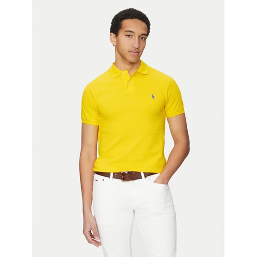 Polo Ralph Lauren Polo 710536856446 Żółty Slim Fit ze sklepu MODIVO w kategorii T-shirty męskie - zdjęcie 182760213