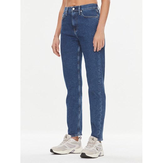 Calvin Klein Jeans Jeansy Authentic J20J221831 Niebieski Straight Fit ze sklepu MODIVO w kategorii Jeansy damskie - zdjęcie 182760311