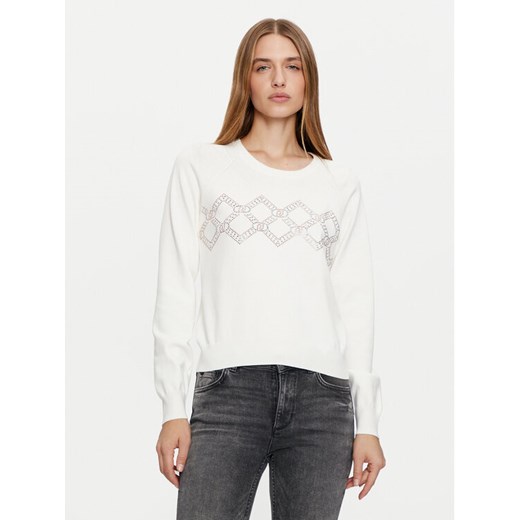 Liu Jo Sport Sweter TF4286 MS63L Biały Regular Fit ze sklepu MODIVO w kategorii Swetry damskie - zdjęcie 182760322
