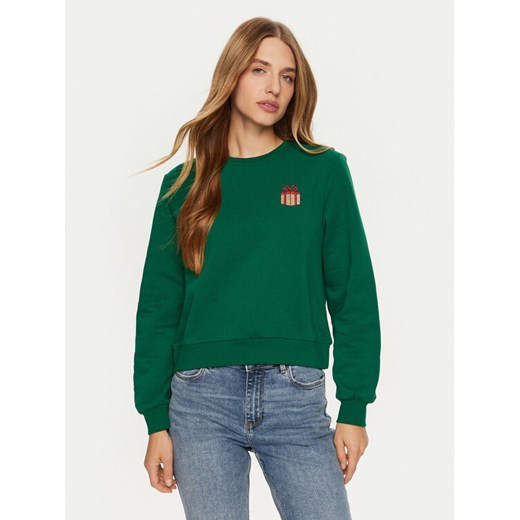 ONLY Bluza Yda Xmas 15270956 Zielony Regular Fit ze sklepu MODIVO w kategorii Bluzy damskie - zdjęcie 182760360