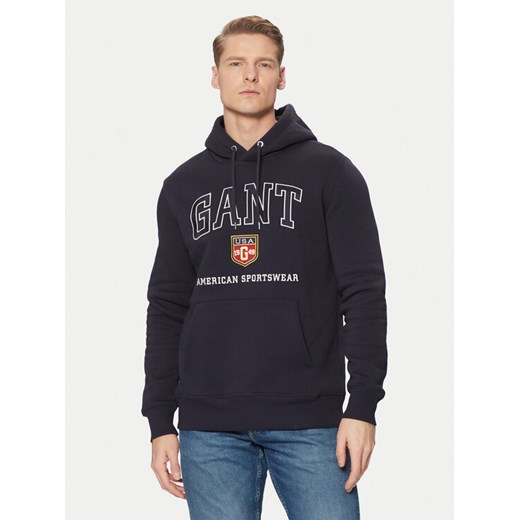 Gant Bluza 2044004 Granatowy Regular Fit ze sklepu MODIVO w kategorii Bluzy męskie - zdjęcie 182760404