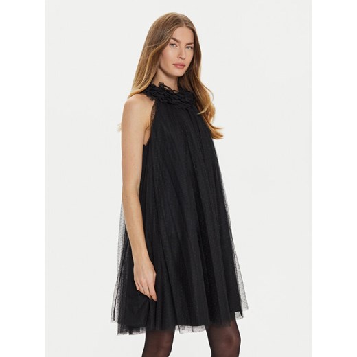 TWINSET Sukienka koktajlowa 242AT2150 Czarny Loose Fit ze sklepu MODIVO w kategorii Sukienki - zdjęcie 182760443