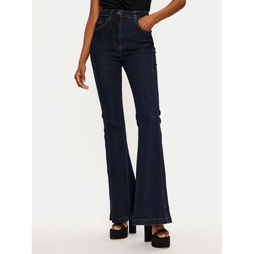 Rinascimento Jeansy 1000768864325 Granatowy Wide Leg ze sklepu MODIVO w kategorii Jeansy damskie - zdjęcie 182760490