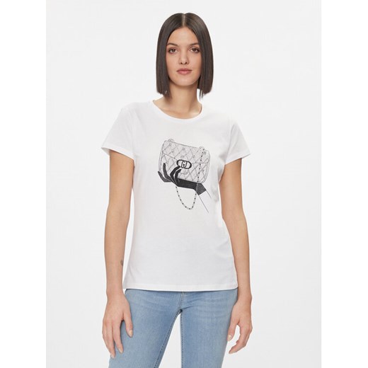 Liu Jo T-Shirt WA4034 JS923 Biały Regular Fit ze sklepu MODIVO w kategorii Bluzki damskie - zdjęcie 182760540