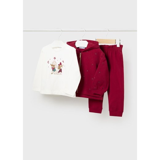 Mayoral Komplet bluza, bluzka i spodnie 2825 Czerwony Regular Fit ze sklepu MODIVO w kategorii Odzież dla niemowląt - zdjęcie 182760551