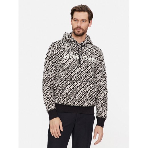 Tommy Hilfiger Bluza Monogram MW0MW34186 Czarny Regular Fit ze sklepu MODIVO w kategorii Bluzy męskie - zdjęcie 182760613