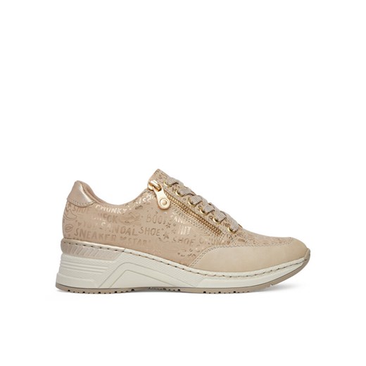 Rieker Sneakersy N4316-62 Beżowy ze sklepu MODIVO w kategorii Buty sportowe damskie - zdjęcie 182760662