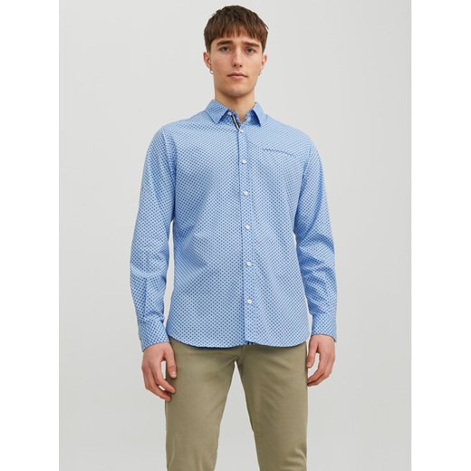 Jack&Jones Koszula 12235969 Niebieski Slim Fit ze sklepu MODIVO w kategorii Koszule męskie - zdjęcie 182760741