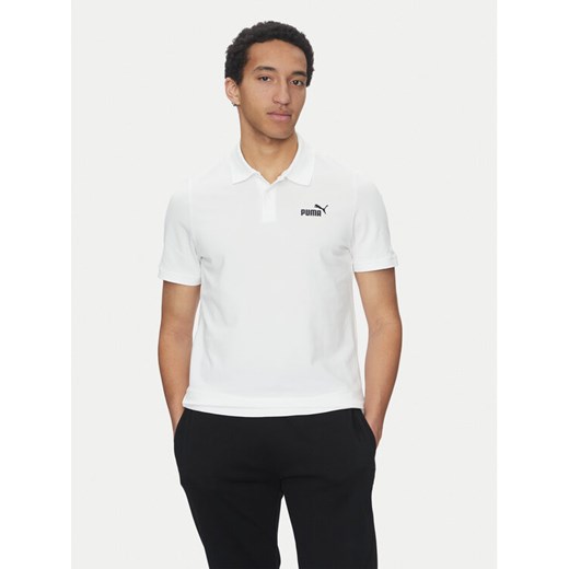 Puma Polo Essentials 682552 Biały Regular Fit ze sklepu MODIVO w kategorii T-shirty męskie - zdjęcie 182760774