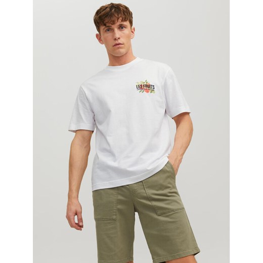 Jack&Jones T-Shirt Flores 12228776 Biały Loose Fit ze sklepu MODIVO w kategorii T-shirty męskie - zdjęcie 182760783