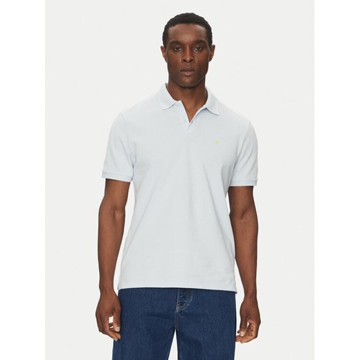 Calvin Klein Jeans Polo LV040EM269 Błękitny Regular Fit ze sklepu MODIVO w kategorii T-shirty męskie - zdjęcie 182760800