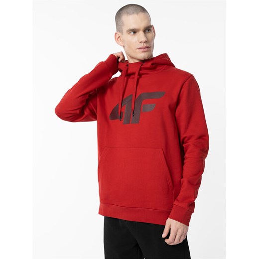 4F Bluza 4FAW23TSWSM694 Czerwony Regular Fit ze sklepu MODIVO w kategorii Bluzy męskie - zdjęcie 182760804