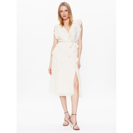 DKNY Sukienka koktajlowa DD2JD393 Écru Regular Fit ze sklepu MODIVO w kategorii Sukienki - zdjęcie 182760941