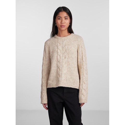 Pieces Sweter 17140372 Beżowy Regular Fit ze sklepu MODIVO w kategorii Swetry damskie - zdjęcie 182760974