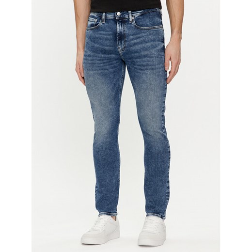 Calvin Klein Jeans Jeansy J30J324810 Niebieski Skinny Fit ze sklepu MODIVO w kategorii Jeansy męskie - zdjęcie 182761111