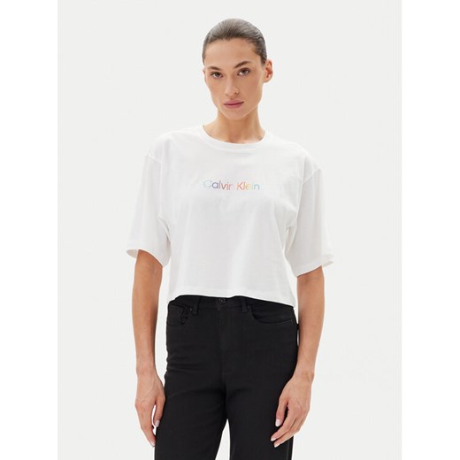 Calvin Klein Underwear T-Shirt LV00QS7470 Biały Boxy Fit ze sklepu MODIVO w kategorii Bluzki damskie - zdjęcie 182761202
