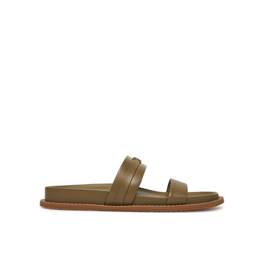 MICHAEL Michael Kors Klapki Mandy Flat Sandal 40S5MAFS2L Zielony ze sklepu MODIVO w kategorii Klapki damskie - zdjęcie 182761284