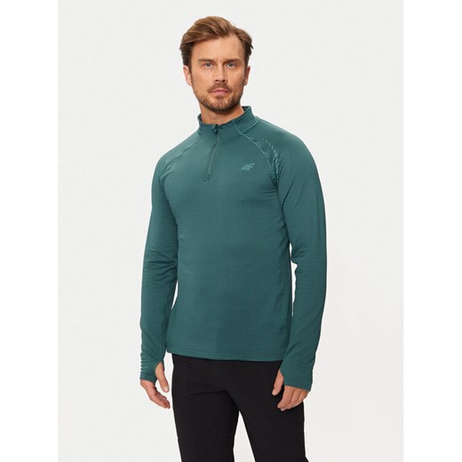 4F Bluza 4FWAW24TFSWM410 Zielony Slim Fit ze sklepu MODIVO w kategorii Bluzy męskie - zdjęcie 182761292