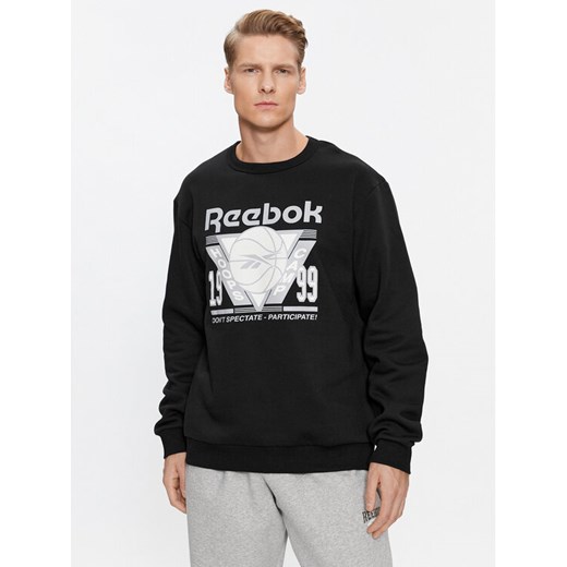 Reebok Bluza Basketball IL4432 Czarny Regular Fit ze sklepu MODIVO w kategorii Bluzy męskie - zdjęcie 182761323