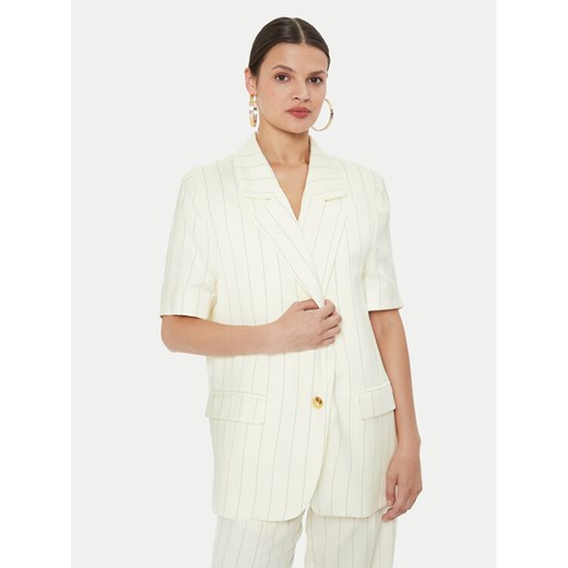 ViCOLO Marynarka TB2699 Écru Regular Fit ze sklepu MODIVO w kategorii Marynarki damskie - zdjęcie 182761353