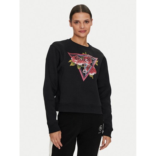Guess Bluza W4YQ26 K9Z21 Czarny Regular Fit ze sklepu MODIVO w kategorii Bluzy damskie - zdjęcie 182761402