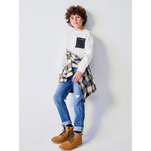 Mayoral Bluzka 7.065 Écru Regular Fit ze sklepu MODIVO w kategorii T-shirty chłopięce - zdjęcie 182761492