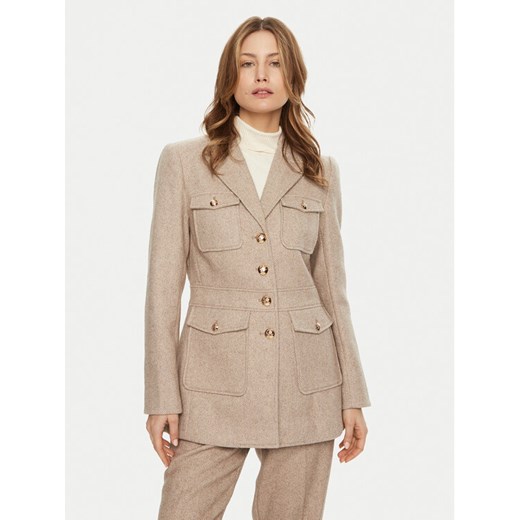 Bruuns Bazaar Marynarka Baki BBW4290 Beżowy Slim Fit ze sklepu MODIVO w kategorii Marynarki damskie - zdjęcie 182761510
