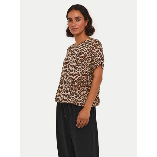 Kaffe T-Shirt Amber 10508257 Brązowy Relaxed Fit ze sklepu MODIVO w kategorii Bluzki damskie - zdjęcie 182761511