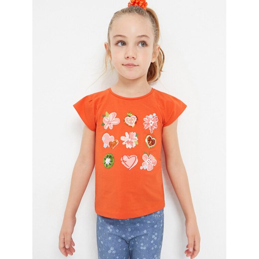 Mayoral T-Shirt 3071 Pomarańczowy ze sklepu MODIVO w kategorii Bluzki dziewczęce - zdjęcie 182761584