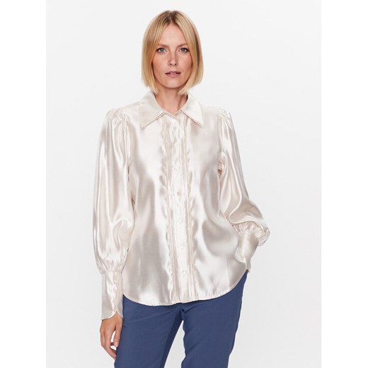 Bruuns Bazaar Koszula Chicory India BBW3320 Beżowy Regular Fit ze sklepu MODIVO w kategorii Koszule damskie - zdjęcie 182761622