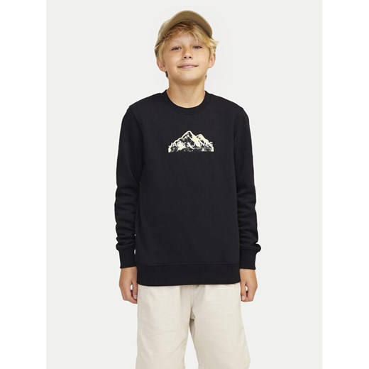 Jack&Jones Junior Bluza Mountain Logo 12263372 Czarny Relaxed Fit ze sklepu MODIVO w kategorii Bluzy chłopięce - zdjęcie 182761630