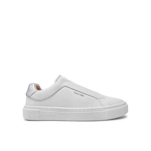 Calvin Klein Sneakersy Cupsole Slip On W/Ml HW0HW02289 Biały ze sklepu MODIVO w kategorii Buty sportowe damskie - zdjęcie 182761662