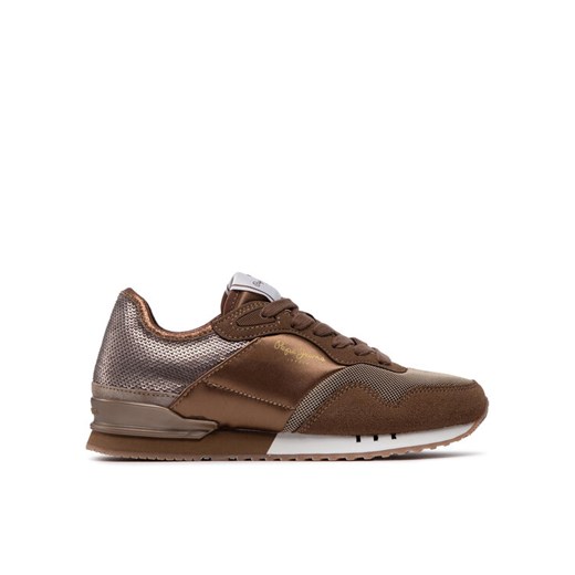 Pepe Jeans Sneakersy London W Sequins PLS31382 Brązowy ze sklepu MODIVO w kategorii Buty sportowe damskie - zdjęcie 182761701