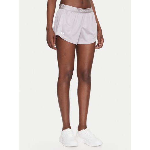 Under Armour Szorty sportowe Tech™ Play Up Shine 1389883 Beżowy Regular Fit ze sklepu MODIVO w kategorii Szorty - zdjęcie 182761734