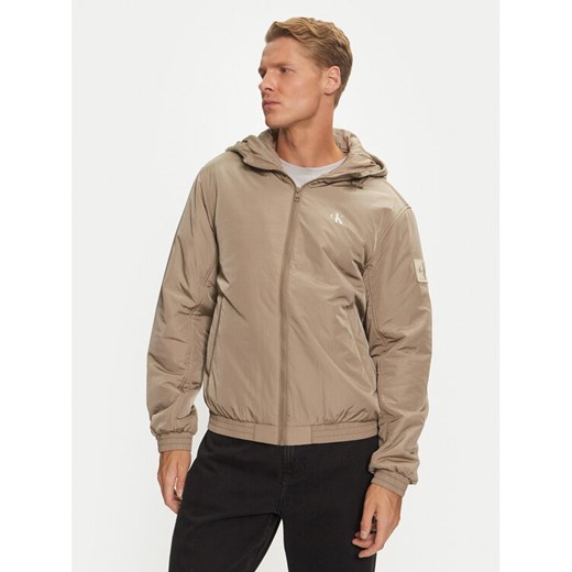 Calvin Klein Jeans Kurtka przejściowa Harrington J30J325596 Beżowy Regular Fit ze sklepu MODIVO w kategorii Kurtki męskie - zdjęcie 182761743