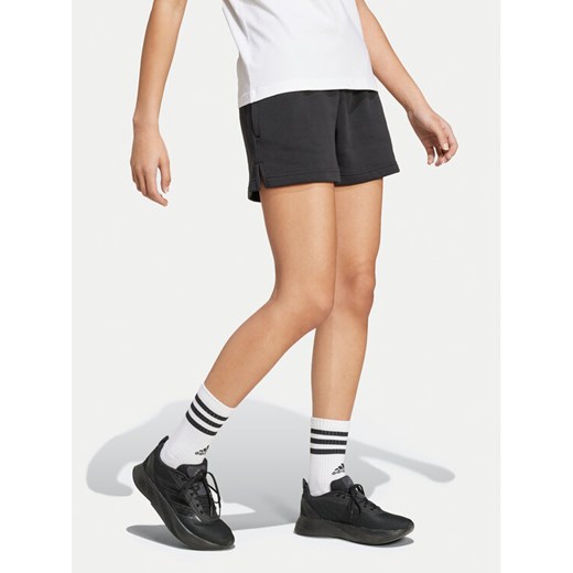 adidas Szorty sportowe Essentials Small Logo JH3685 Czarny Loose Fit ze sklepu MODIVO w kategorii Szorty - zdjęcie 182761813