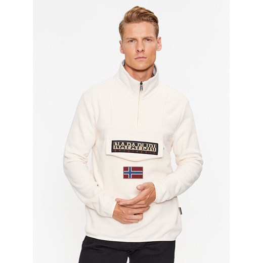 Napapijri Polar NP0A4HMZ Beżowy Regular Fit ze sklepu MODIVO w kategorii Bluzy męskie - zdjęcie 182761831