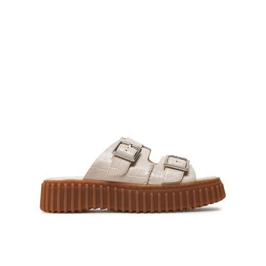 Clarks Klapki Torhill Slide 26176430 Beżowy ze sklepu MODIVO w kategorii Klapki damskie - zdjęcie 182761862
