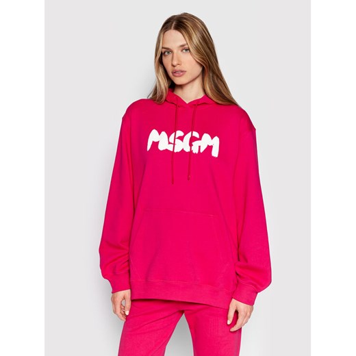 MSGM Bluza 3341MDM182 227799 Różowy Regular Fit ze sklepu MODIVO w kategorii Bluzy damskie - zdjęcie 182761870