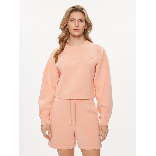 Guess Bluza Cindra V3BQ15 K7UW2 Koralowy Regular Fit ze sklepu MODIVO w kategorii Bluzy damskie - zdjęcie 182761892