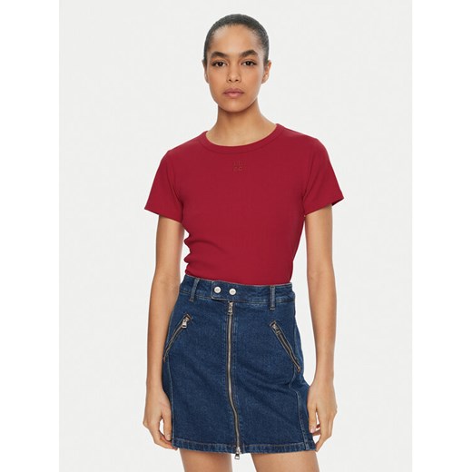 HUGO T-Shirt Deloris 50512002 Czerwony Regular Fit ze sklepu MODIVO w kategorii Bluzki damskie - zdjęcie 182761951