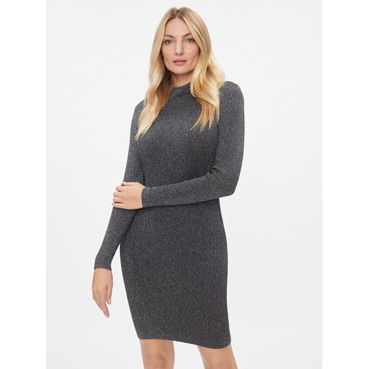 MICHAEL Michael Kors Sukienka dzianinowa MH381ZMAFB Srebrny Slim Fit ze sklepu MODIVO w kategorii Sukienki - zdjęcie 182761961