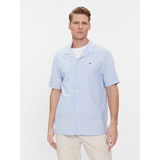 Tommy Jeans Koszula Camp DM0DM18963 Błękitny Regular Fit ze sklepu MODIVO w kategorii Koszule męskie - zdjęcie 182762060