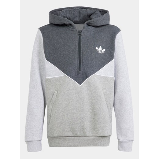 adidas Bluza adicolor IN3981 Szary Regular Fit ze sklepu MODIVO w kategorii Bluzy chłopięce - zdjęcie 182762090
