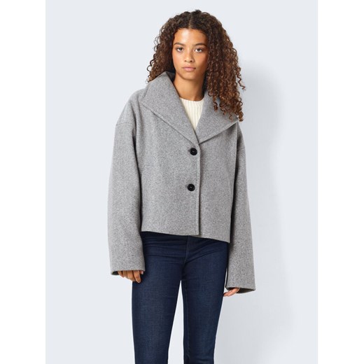 Noisy May Płaszcz przejściowy Halston 27028853 Szary Loose Fit ze sklepu MODIVO w kategorii Płaszcze damskie - zdjęcie 182762091