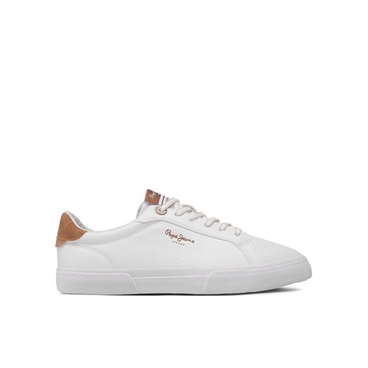 Pepe Jeans Sneakersy Kenton Max W PLS31445 Biały ze sklepu MODIVO w kategorii Buty sportowe damskie - zdjęcie 182762122